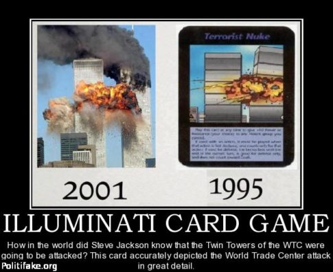 Illuminati card science alarmist theory